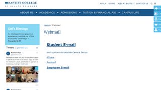 
                            1. Webmail | Baptist College of Health Sciences - Bchs Email Portal