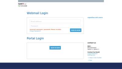 Webmail Login - Level 3 Communications  Webhosting Login