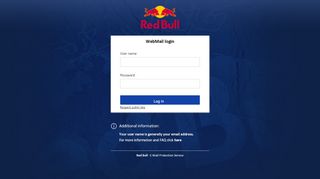 
WebMail login: Red Bull SecureMail  

