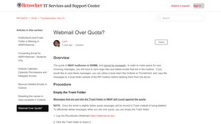 
Webmail Over Quota? – RPI DotCIO
