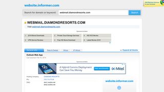 
                            4. webmail.diamondresorts.com at WI. Outlook Web App - Diamond Resorts Employee Email Login