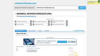 
                            5. webmail.kennedykrieger.org at Website Informer. Visit ... - Kennedy Krieger Email Login