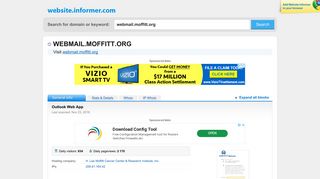 
                            7. webmail.moffitt.org at WI. Outlook Web App - Website Informer - Moffitt Cancer Center Email Portal