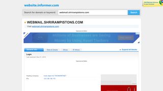 
                            6. webmail.shrirampistons.com at Website Informer. Login. Visit ... - Shriram Pistons Portal