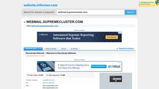 
                            8. webmail.supremecluster.com at WI. Roundcube Webmail ... - Supreme Cluster Webmail Login