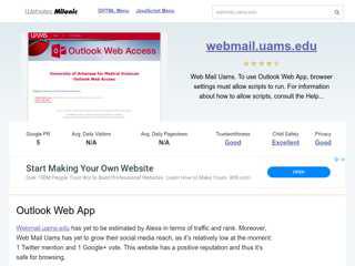
                            3. Webmail.uams.edu website. Outlook Web App.