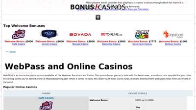 WebPass and Online Casinos