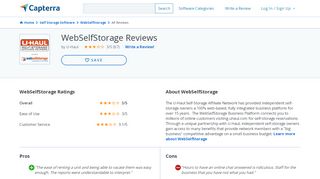 
                            7. WebSelfStorage Reviews 2020 - Capterra - Webbest Self Storage Login