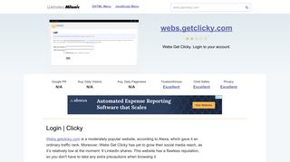 
                            9. Webs.getclicky.com website. Login | Clicky. - Clicky Portal