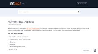 
Website Email Address | Bandzoogle Help
