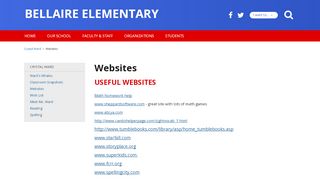 
                            5. Websites - Bellaire Elementary School - Bossier Parish Schools - Louisianapass Org Portal