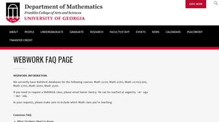 
                            8. WEBWORK FAQ PAGE | Department of Mathematics - UGA ... - Webwork Uga Portal