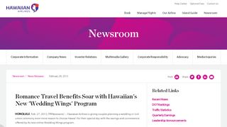 
                            8. 'Wedding Wings' Program - Hawaiian Airlines | Newsroom - Hawaiian Airlines Wedding Wings Portal