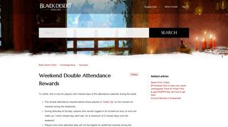
                            7. Weekend Double Attendance Rewards – Black Desert Online - Black Desert Online Portal Rewards