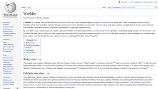 
                            3. WeeMee - Wikipedia - Weemee Avatar Sign In