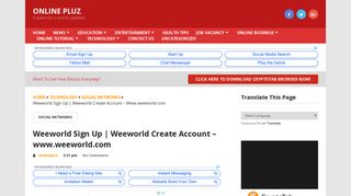 
                            1. Weeworld Sign Up | Weeworld Create Account - www ... - Weeworld Sign Up Button