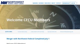 
Welcome CFCU Members | Northwest Federal Credit Union
