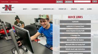 
                            8. Welcome - Information Technology - Nicholls State University - Nicholls Moodle Portal