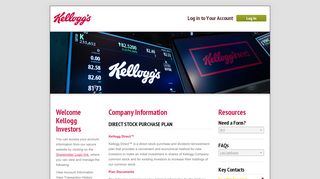 
                            4. Welcome Kellogg Investors - Broadridge Corporate Issuer Solutions, Inc - Kellogg Share Portal
