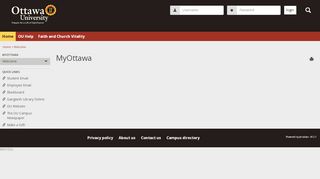 Welcome | MyOttawa - Ottawa University - Ottawa University Student Portal