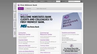 
                            1. Welcome NorStates Bank - First Midwest Bank - Norstates Bank Portal