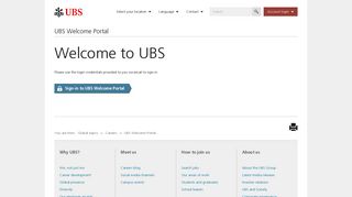 
                            2. Welcome Portal | UBS Global topics - Ubs Job Portal