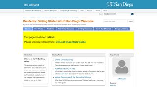 
                            5. Welcome - Residents: Getting Started at UC San Diego - LibGuides at ... - Ucsd Clinical Web Portal
