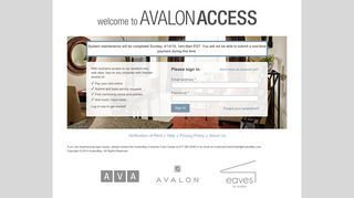 
                            5. Welcome - Sign In - Avaloncommunities Portal