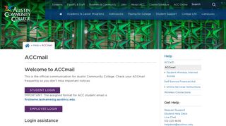 
                            4. Welcome to ACCmail | Austin Community College District - My Acc Account Portal
