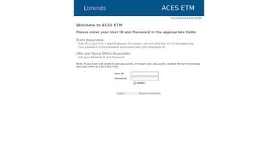 Welcome to ACES ETM - L Brands