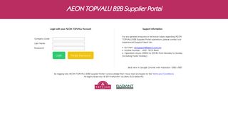 Welcome to AEON TOPVALU B2B Supplier Portal [Ver 1.3] - Aeon B2b Com My Login
