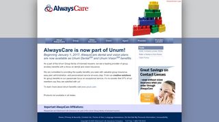 
                            5. Welcome to AlwaysCare Benefits - Unum Vision Portal