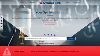 
                            7. Welcome to American Bank (Waco, TX) - American Bank Of Texas Portal