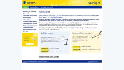 Welcome to Aviva Spotlight – an individual recognition ...