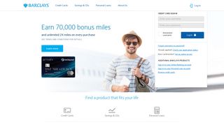 
                            1. Welcome to Barclays US - Barclays Arrival Credit Card Portal