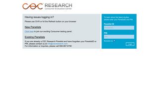 
                            1. Welcome to CEC Panelist Portal - CEC Research - Cec Research Portal