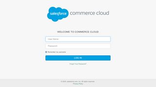 
                            2. Welcome to Commerce Cloud - Demandware Business Manager Portal
