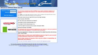 
                            1. Welcome to COMPASS GROUP USA INC Login id or e-mail ... - Ceridian W2 Portal