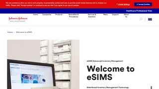 Welcome to eSIMS  J&J Medical Devices