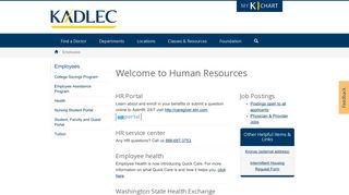 
                            6. Welcome to Human Resources | Kadlec - Provconnect External Login