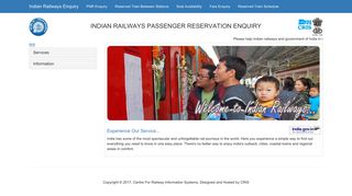 
                            1. Welcome to Indian Railway Passenger Reservation Enquiry - Welcome To Indian Railway Portal