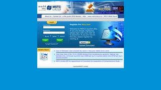 
                            1. Welcome to MSTC Eauction Site - MSTC E-Commerce - Www Mstcecommerce Com Portal