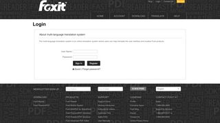
                            6. Welcome to Multi-language Translation System - Login| Foxit ... - Foxit Id Sign Up