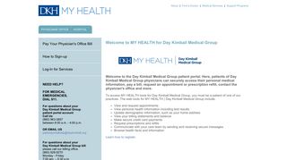 
                            4. Welcome to MY HEALTH for Day Kimball Medical Group - Dkh Patient Portal