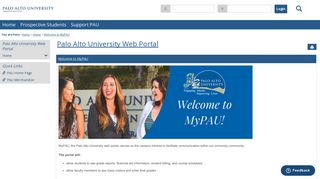 
                            4. Welcome to MyPAU - Main View | Home | Palo Alto University ... - Pau One Login