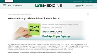 Welcome to myUAB Medicine - Patient Portal - UAB Medicine - My Uab Patient Portal Login