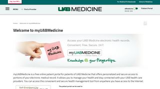 Welcome to myUABMedicine - UAB Medicine - My Uab Patient Portal Login