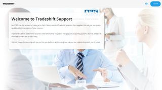 Welcome to NHS SBS's Tradeshift Network - Go Tradeshift Com Portal