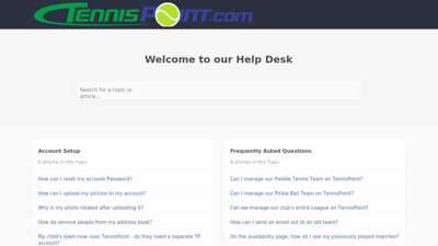 Welcome to our Help Desk - TennisPoint