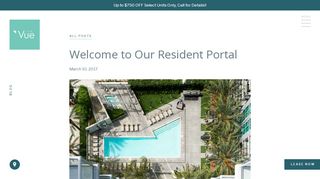 
                            1. Welcome to Our Resident Portal - The Vue apartments San Pedro CA - Carmel Vue Residence Portal
